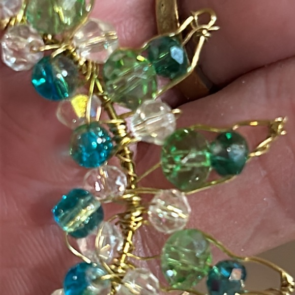 Wire-wrapped Beaded  Sun/Moon Pendant - Picture 7 of 9